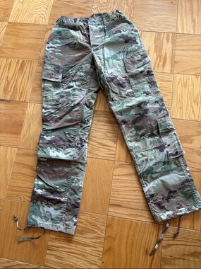 Army Camo Button Fly Cargo Pants Womens Waist 28-31 Inseam 30-32 Mosquito Shield
